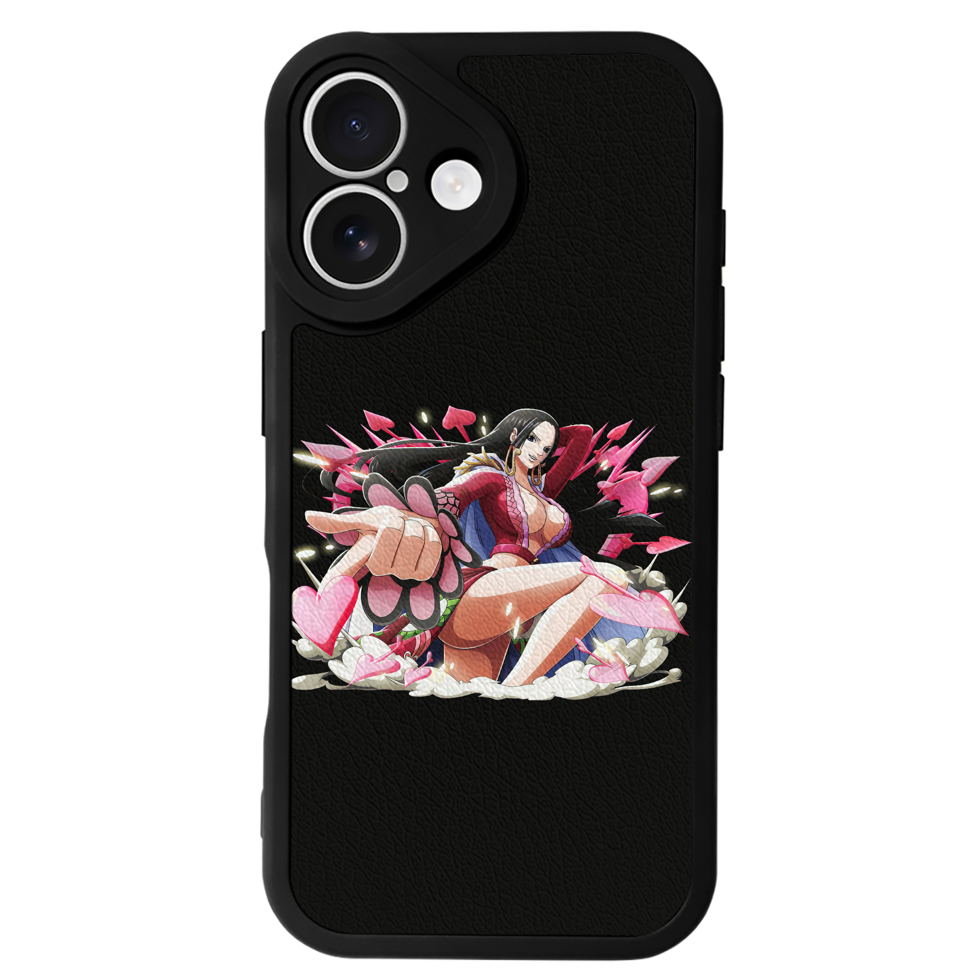 （画像用） ワンピース ボア・ハンコック ONE PIECE Boa·Hancock 【iPhone 16シリーズ対応】シリコンスマホケース（レザー調） 材質：シリコン